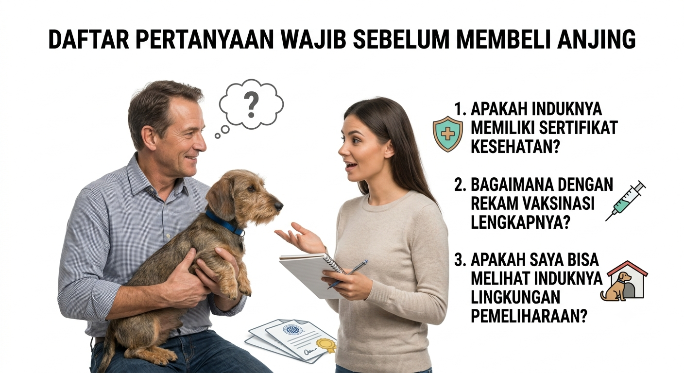 Daftar Pertanyaan yang Wajib Diajukan kepada Penjual Anjing Sebelum Transaksi